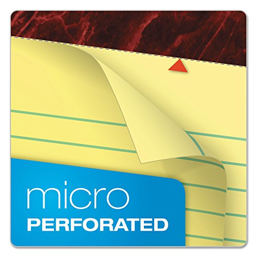 Ampad Gold Fibre Writing Pads, 8-1/2" x 14", Legal Rule, Canary Paper, 50 Sheets, 12 Pack (20-030R)