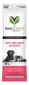 vetriscience fast balance gi paste for dogs and cats, 35cc - gastro intestinal support for gut health and food sensitivites