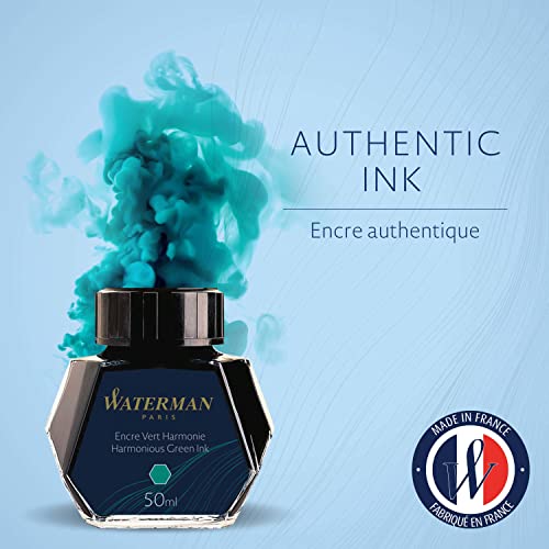 Waterman Fountain Pen Ink, Harmonious Green, 50ml Bottle