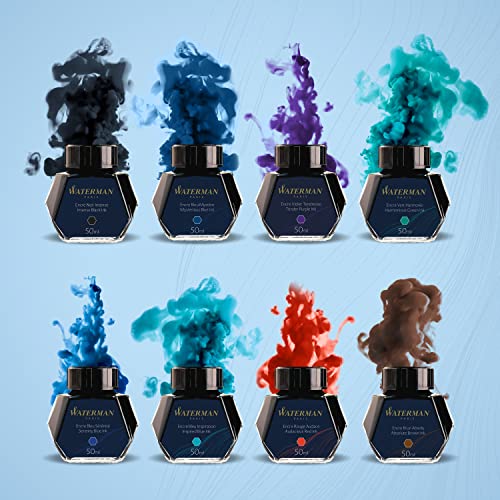 Waterman Fountain Pen Ink, Mysterious Blue, 50ml Bottle