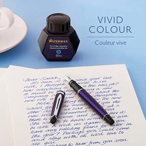 Waterman Fountain Pen Ink, Mysterious Blue, 50ml Bottle