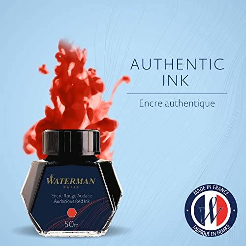 Waterman Fountain Pen Ink, Audacious Red, 50ml Bottle