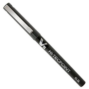 PILOT V5 Liquid Ink Rollerball 0.5 mm Tip - Black, Box of 12