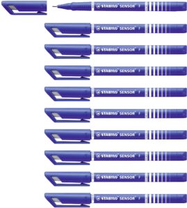 stabilo 189/41 - sensor pen fineliner 0.3mm blue 189/41 - (pack of 10)