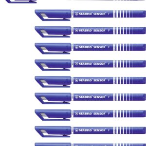 STABILO 189/41 - Sensor Pen Fineliner 0.3mm Blue 189/41 - (Pack of 10)