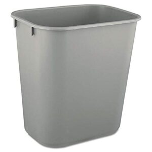 rubbermaid 2955gy rectangular wastebasket,13-5/8 qt,8-1/4-inch x11-3/8-inch x12-1/5-inch,gy