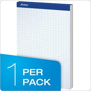 Ampad Evidence Quad Dual-Pad, Quadrille Rule, Letter Size (8.5 x 11.75), White, 100 Sheets per Pad (20-210)