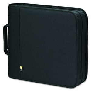 case logic bnb-208 208 capacity cd/dvd prosleeve nylon binder (black)