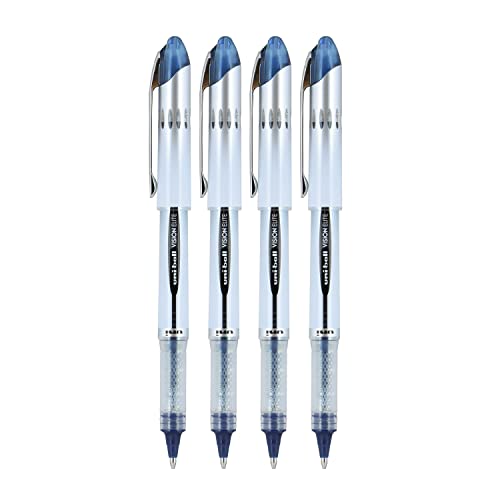 uni-ball Vision Elite BLX Infusion Rollerball Pen Bold Point, 0.8mm, Blue/Black, 4 Pack