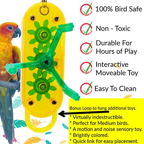 Lucky Bird Toys Gear Head 12in Length Small Bird Toy