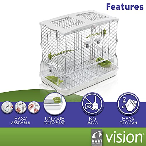 Vision M01 Wire Bird Cage, Bird Home for Parakeets, Finches and Canaries, Medium