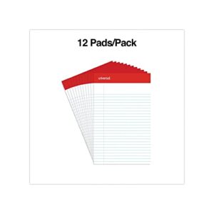 Universal 46300 Perforated Edge Writing Pad, Narrow Rule, 5 x 8, White, 50 Sheet (Pack of 12)