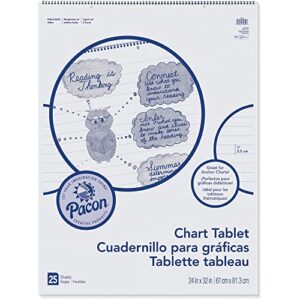 Pacon® Chart Tablet, 24" x 32", 1" Ruled, 25 Sheets