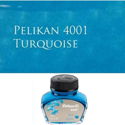 Pelikan 4001 Bottled Ink for Fountain Pens, Turquoise, 30ml, 1 Each (311894)