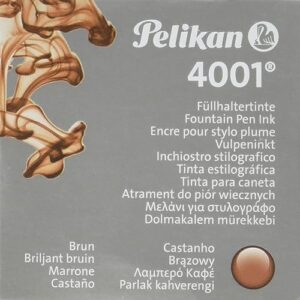 Pelikan 4001 Bottled Ink for Fountain Pens, Brilliant Brown, 30ml, 1 Each (311902)