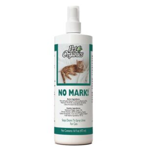 naturvet pet organics no mark cat spray – helps deter cats from urine marking – for indoor/outdoor use, housetraining – simulated pheromones, mist sprayer – 16 fl. oz.