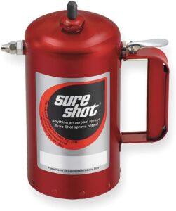 sureshot a1000r 1 quart enameled steel sprayer - lightweight and portable compressed air sprayer for oil and solvent-based materials - made in usa since 1932