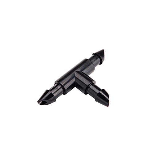 Raindrip, Black, 50-Pack 307050B 1/4 in. Barbed Connector Tee