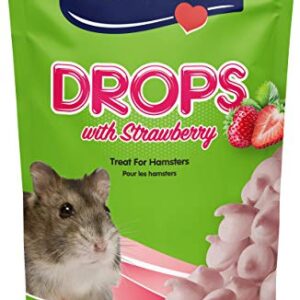 Vitakraft Drops Hamster Treat - Strawberry - Yogurt Treats for Hamsters Pink 5.3 Ounce (Pack of 1)