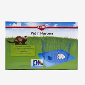 Kaytee Pet-N-Playpen with Mat for Pet Rabbits, Guinea Pigs, Ferrets or Other Small Animals