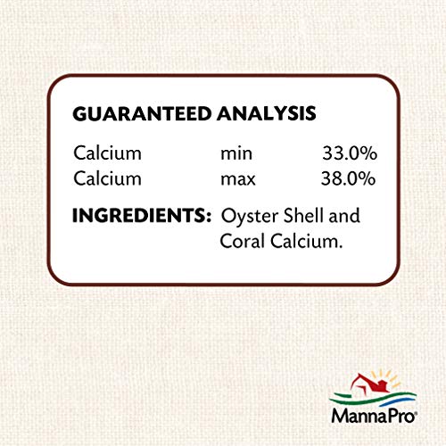 Manna Pro Crushed Oyster Shell - Calcium Supplement for Laying Hens - Chicken Feed for Egg-Laying Chickens - 5 lbs