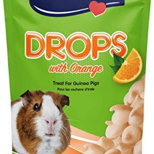 Vitakraft Drops Guinea Pig Treat - Orange - Yogurt Treats for Guinea Pigs Orange 5.3 Ounce (Pack of 1)