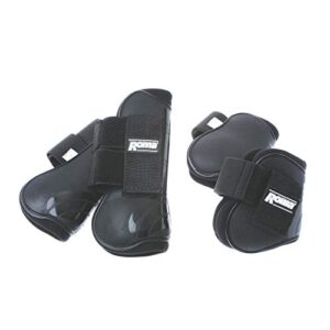 roma competitor open front/fetlock boot set black