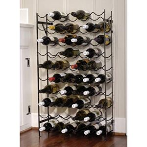 Oenophilia Alexander Wine Rack - 60 Bottle, Sturdy Metal Construction, Wobble-Free, Extra Large Standing and Wall Mount Wine Holder Storage, Measures 39.5" H x 22.5" W x 8" D