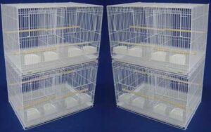 brand new lot of four bird breeding cage 30x18x18 divider-white
