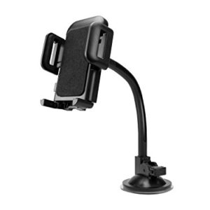 Upgraded Car Phone Holder Mount Windshield & Dashboard Mount, Long Arm Cell Phone Holder with Strong Suction Cup