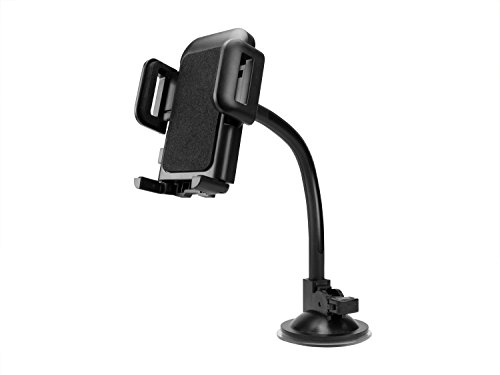 Upgraded Car Phone Holder Mount Windshield & Dashboard Mount, Long Arm Cell Phone Holder with Strong Suction Cup