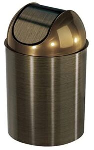 umbra mezzo swing-top waste can, 2.5-gallon (10 l), bronze