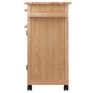 Winsome Wood Single Drawer Kitchen Cabinet Storage Cart, Natural