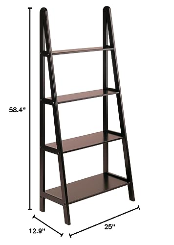 Winsome Wood 4-Tier A-Frame Shelf, Dark Espresso