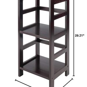 Winsome Leo model name 2 tier Shelving, Tall, Espresso