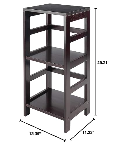 Winsome Leo model name 2 tier Shelving, Tall, Espresso