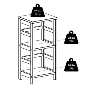 Winsome Leo model name 2 tier Shelving, Tall, Espresso