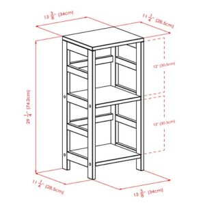 Winsome Leo model name 2 tier Shelving, Tall, Espresso