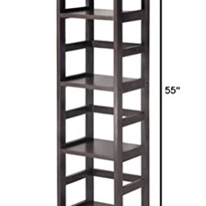 Winsome 4 tier Wood Leo model name Shelving, Small, Espresso