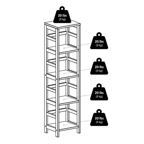 Winsome 4 tier Wood Leo model name Shelving, Small, Espresso