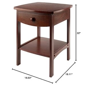 Winsome Wood Claire Accent Table, Walnut