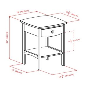 Winsome Wood Claire Accent Table, Walnut