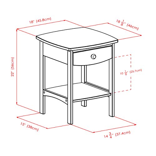 Winsome Wood Claire Accent Table, Walnut