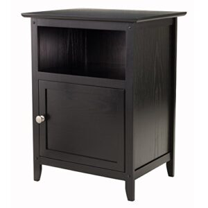 winsome wood henry accent table, black, 19 inches