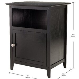 Winsome Wood Henry Accent Table, Black, 19 inches