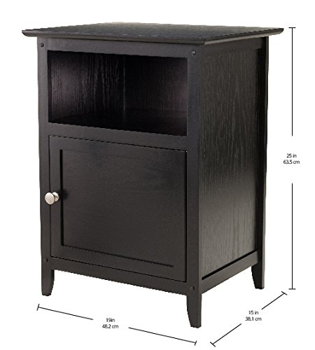 Winsome Wood Henry Accent Table, Black, 19 inches