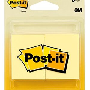 Post-it Mini Notes, 1.5 in x 2 in, 6 Pads, America's #1 Favorite Sticky Notes, Canary Yellow, Clean Removal, Recyclable (2031)