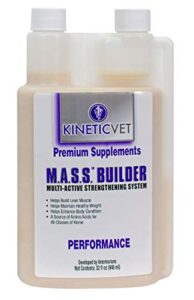 m.a.s.s builder, equine healthy weight gain supplement, 32 oz (quart)