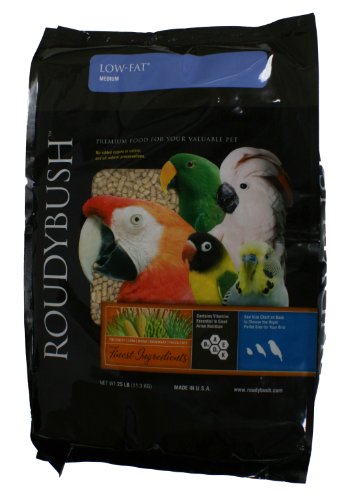 RoudyBush Low Fat Bird Food, Medium, 25-Pound