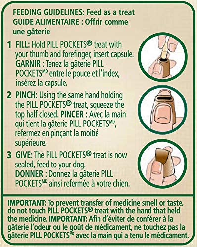 GREENIES PILL POCKETS Capsule Size Natural Dog Treats with Chicken Flavor, (6) 7.9 oz. Packs (180 Treats)
